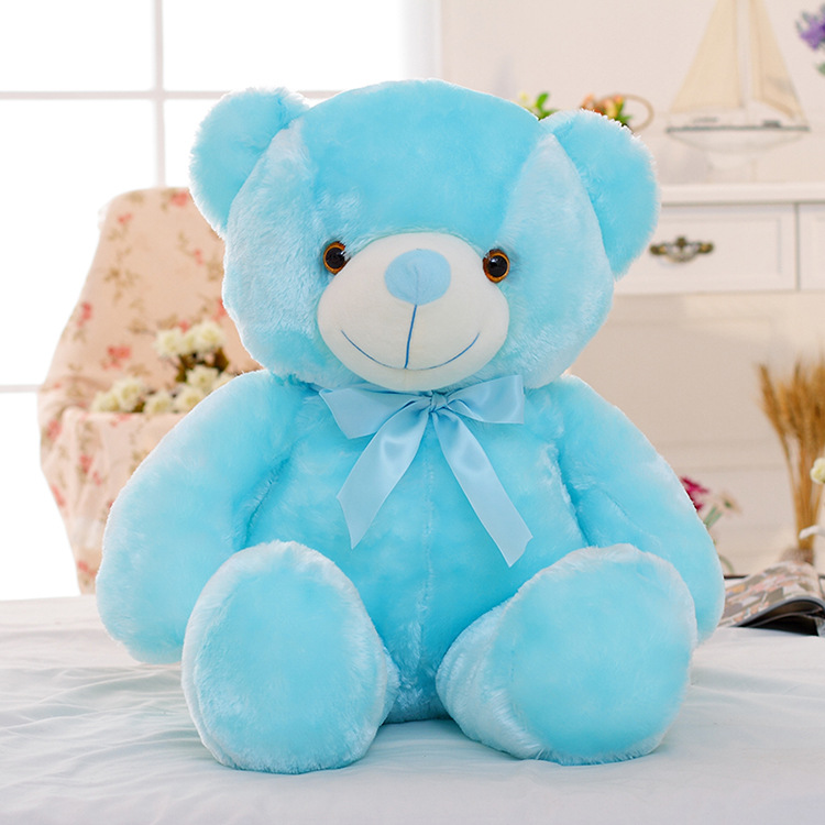 Led Teddy Bear 30cm Plush Teddy Bear Stuffed Animal Colorful Plushie Toy Peluches Light Up Led Teddy Bear For Valentine