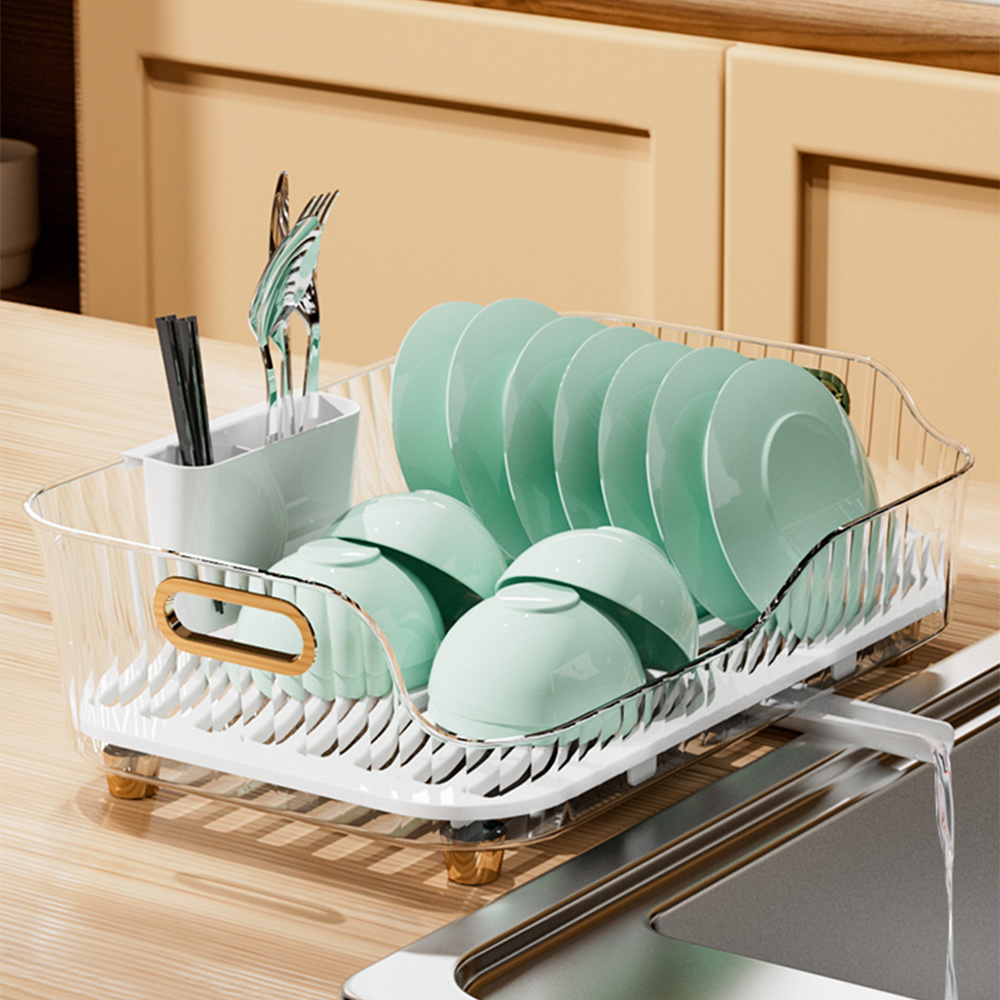 New Arrival Plastic Small Storage Cupboard Kitchen Dish Drainer Rack Plate Bowl Spoon Drainer Rack