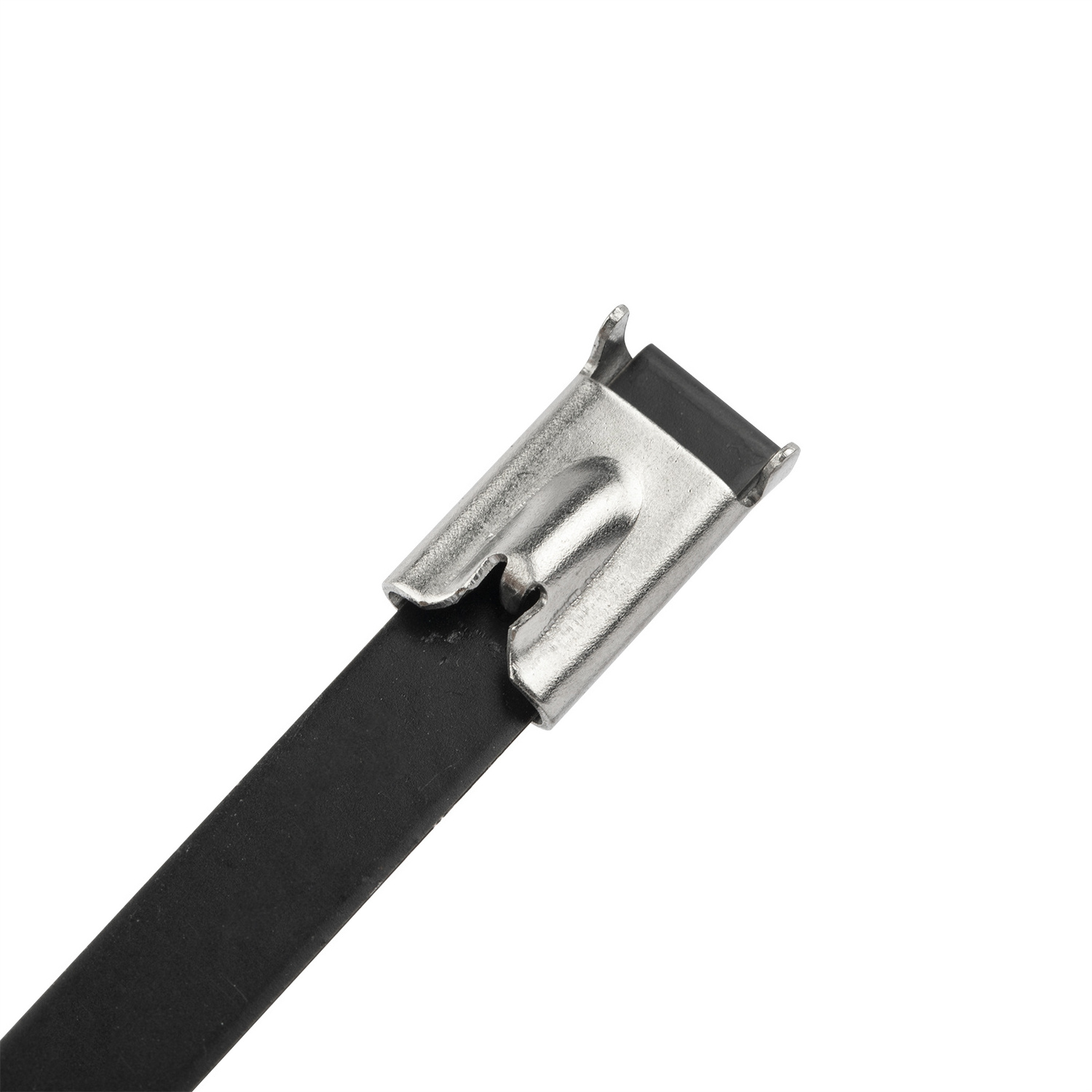 Fireproof self lock L type black stainless steel zip cable tie