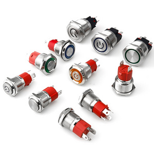 16mm 19mm 22mm High Current Push Button Switch Latching Momentary Illuminated Waterproof Buttons Switches