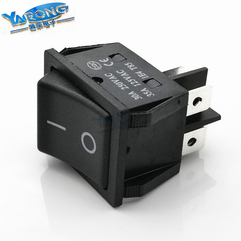 Rocker switch KCD4  Long life safety ON-OFF  4pins Large Size Large current    rocker high power switch 30A 250VAC