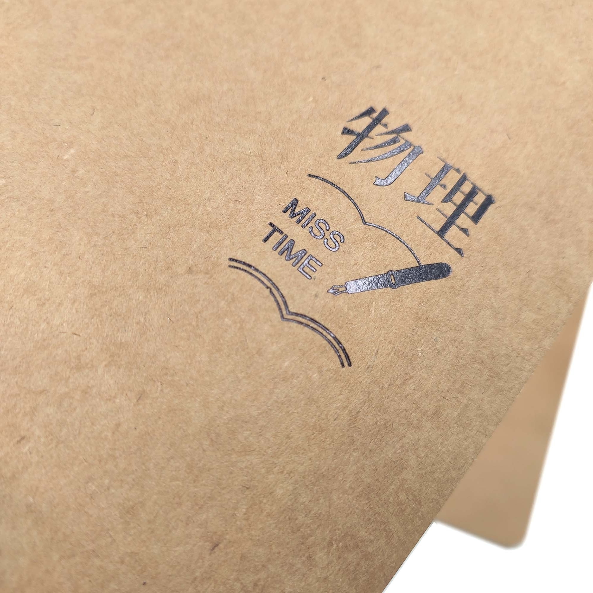 Eco-friendly custom logo kraft paper soft cover sewing exercise notebook A4  lined or grid printing