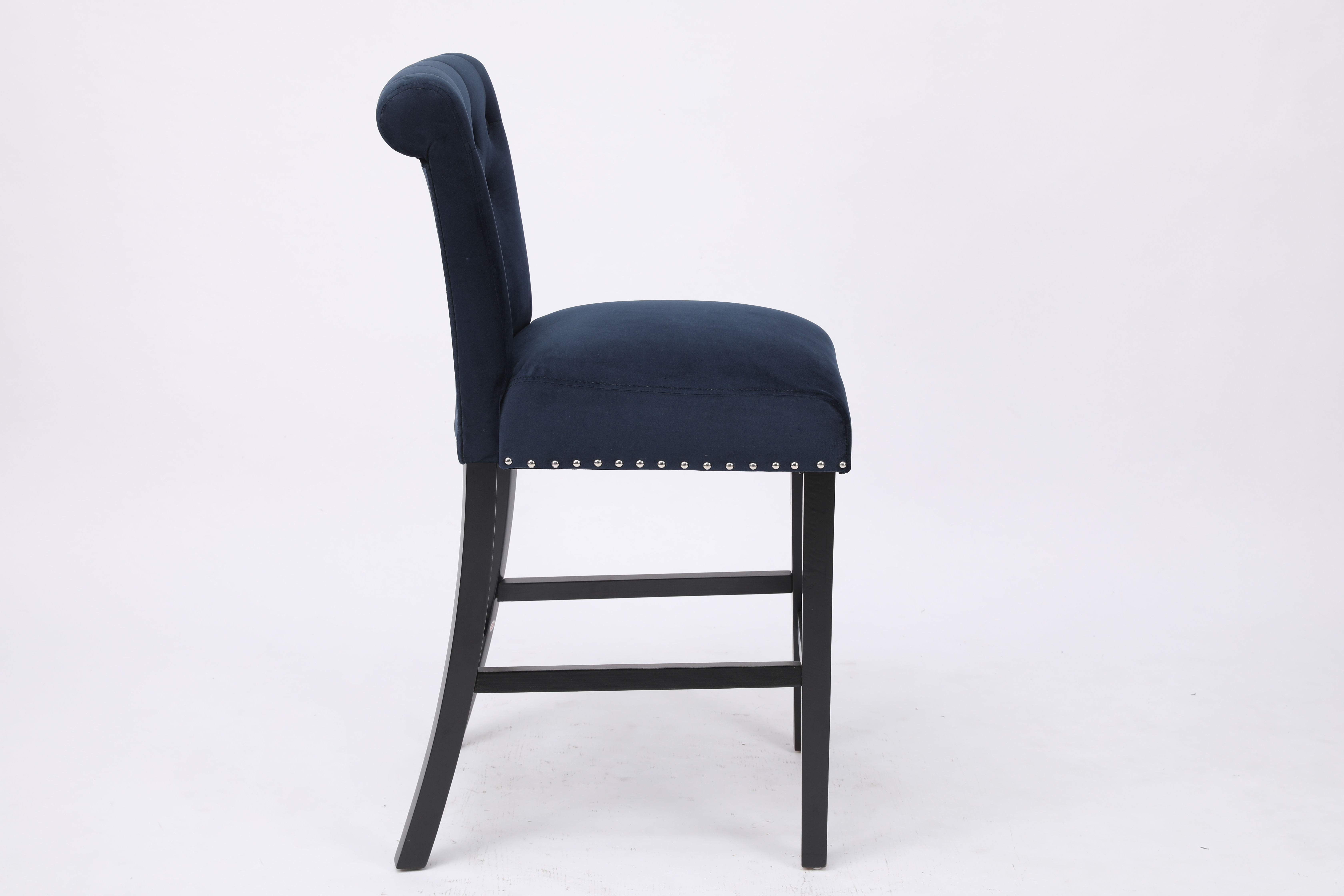 Cotton Navy Blue Solid Wood Bar Chair Superior Quality 2021 New Made in China Modern Commercial Furniture Casino Machine Chair