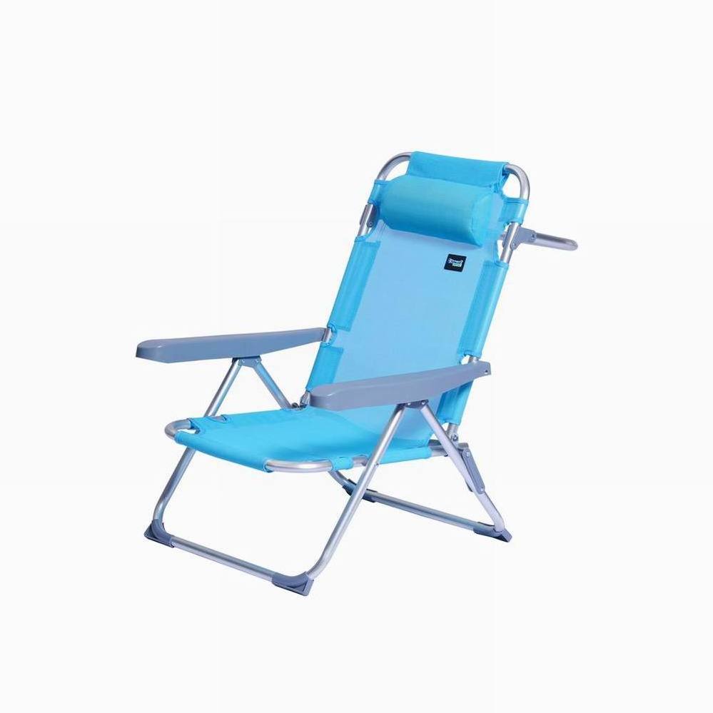 Wholesale Outdoor Aluminum Portable Folding Outdoor Leisure Folding Beach Chair Fabric 5 Position Aluminum Beach Chair