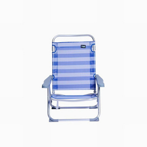 Custom Portable Backpack Beach Chair Wholesale Transformable Adult Sketch Armrest 5 Positions Aluminum Beach Chair