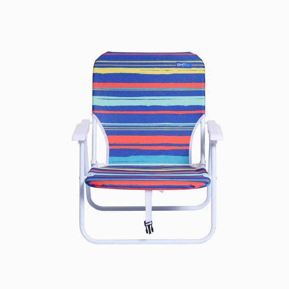 Wholesale Waterproof Custom Design Logo Printed Outdoor Beach Chair Restaurant Miniature Beach Chair with Back Support