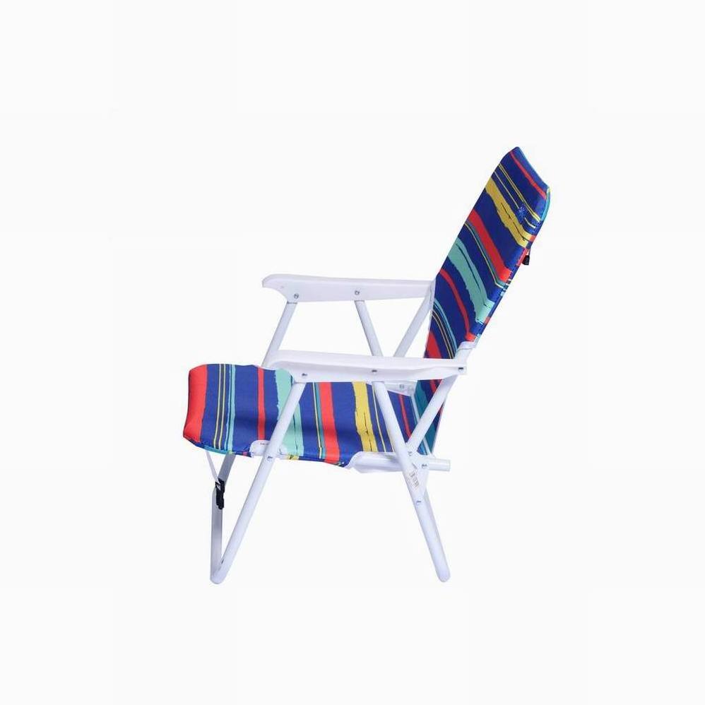 Wholesale Waterproof Custom Design Logo Printed Outdoor Beach Chair Restaurant Miniature Beach Chair with Back Support