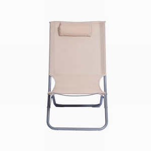 High Quality Long Backpack Folding Beach Chair Backpack Heavy Duty Fabric Colorful Bulk Beige Foldable Beach Chair