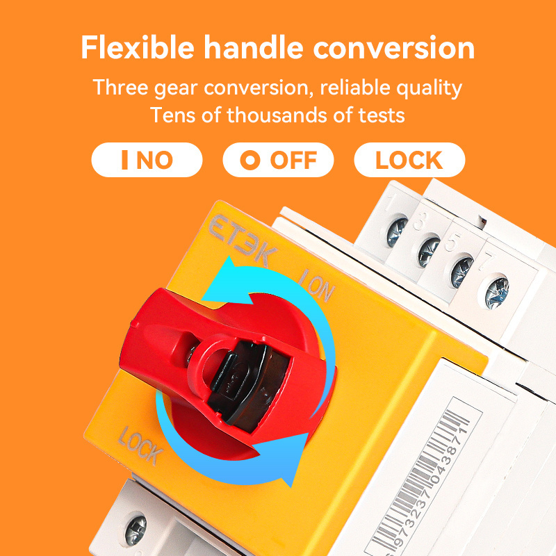 High Quality EKD6-DB32-4S 4P 32A 1000V Solar PV DC Isolator Switch Disconnector Top to Bottom Connection