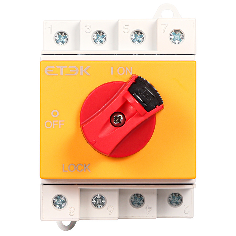 ETEK EKD6-DB32-4 4P PV DC Isolator Switch 1000V 32A Din Rail Solar Rotating Handle Rotary Disconnector