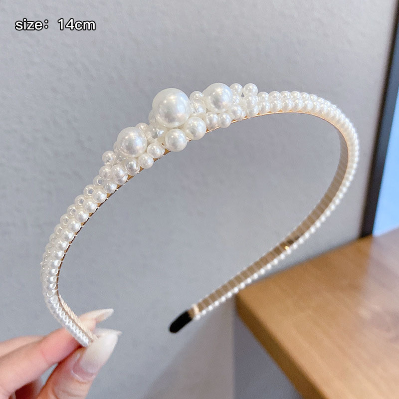 YH Wholesale Price Head Band Jewelry Girls Hair Accessories Fashion Luxury Hairband Fitness Pearl Beads HeadBands For Women