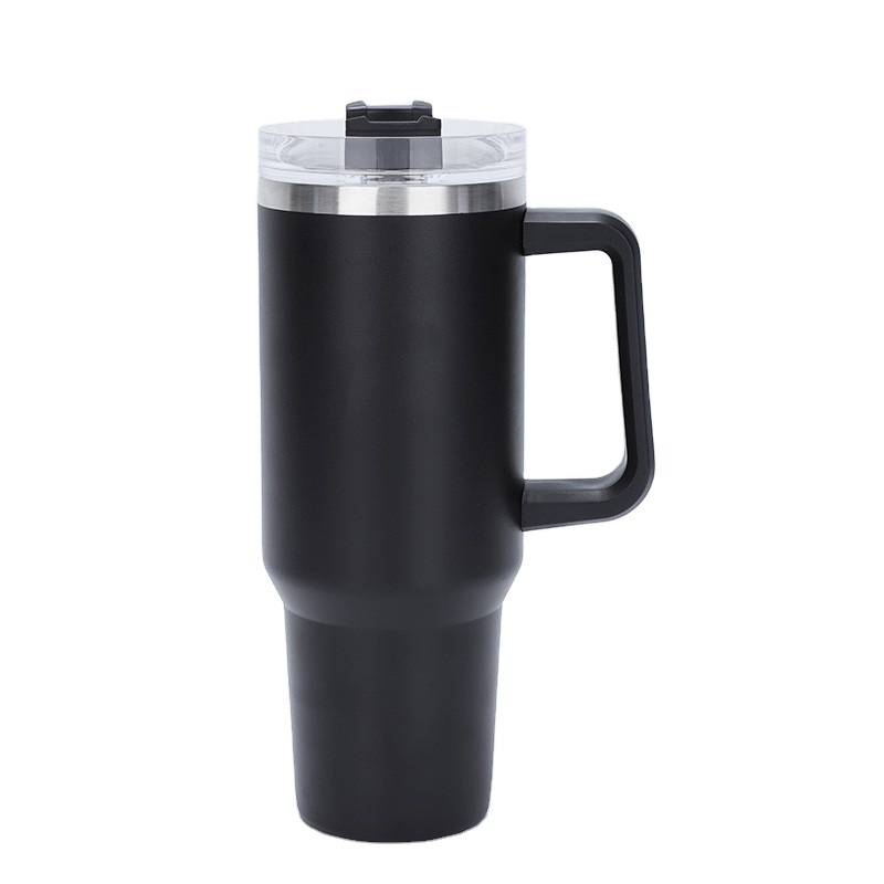 Wholesale  Stainless Steel  40 oz Thermos Cup With Custom Logo  Vacuum Insulated Coffee Cup Mug Beer Cups With Lid Handle