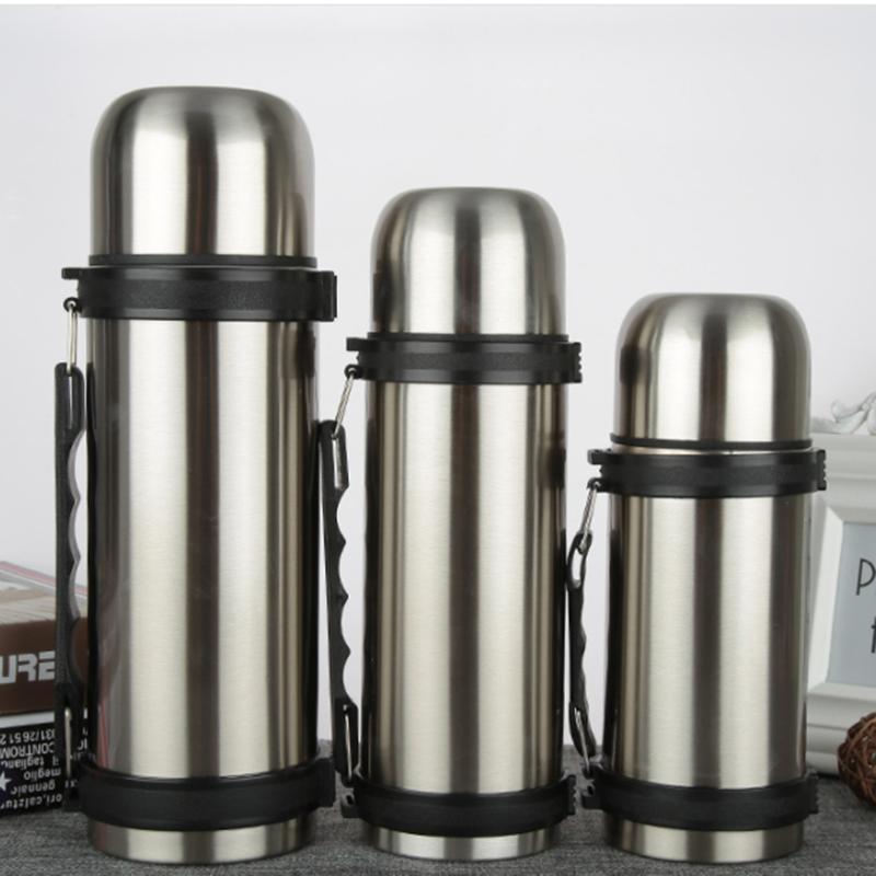 whole sales double wall Stainless steel Insulated 34oz. 50oz 64oz Vacuum Thermos Flask Travel Pot With Handle