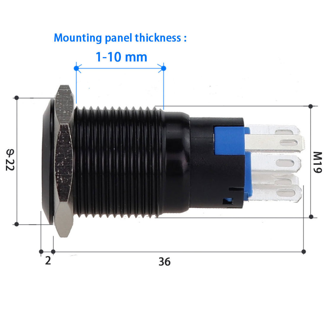 Maintained Self Reset Ip67 waterproof 24 volt push button car starter switch,push bottom switch