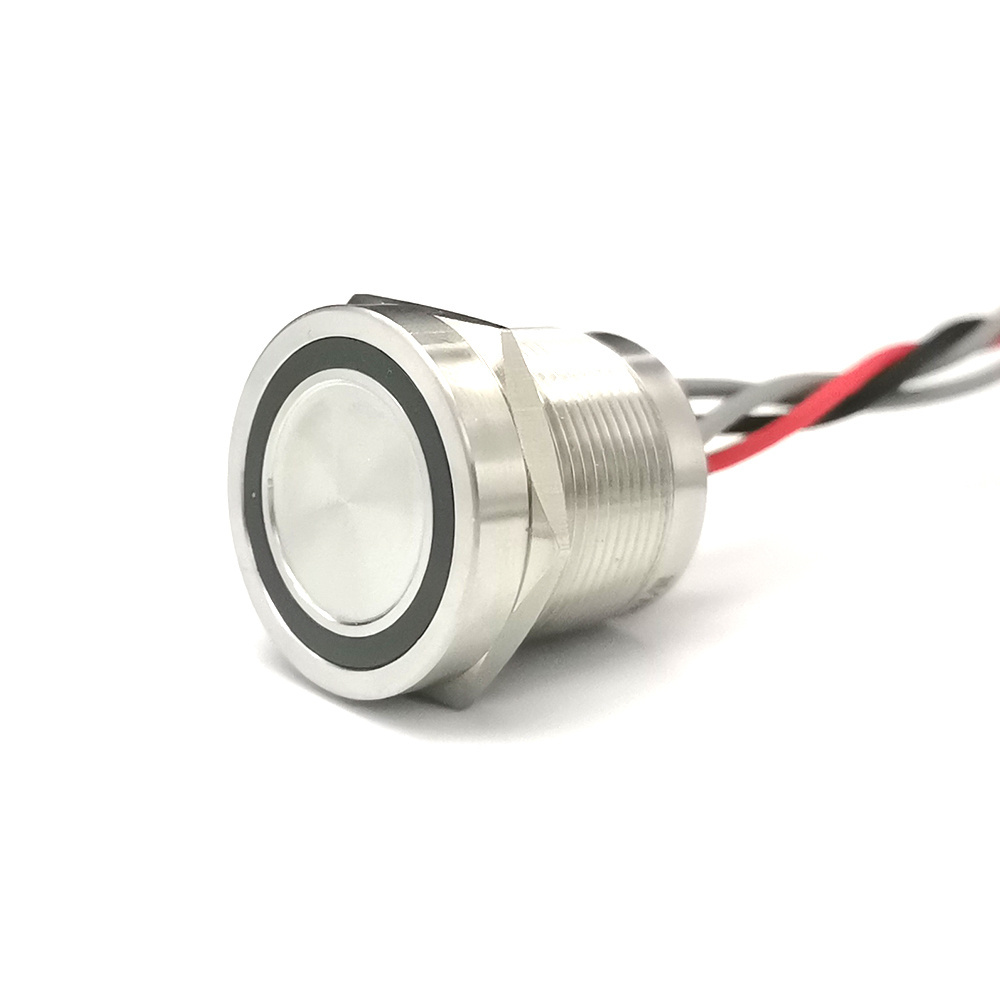 19mm 22mm sealed 12v 24v  waterproof push button piezoelectric switch led light touch capacitive switch