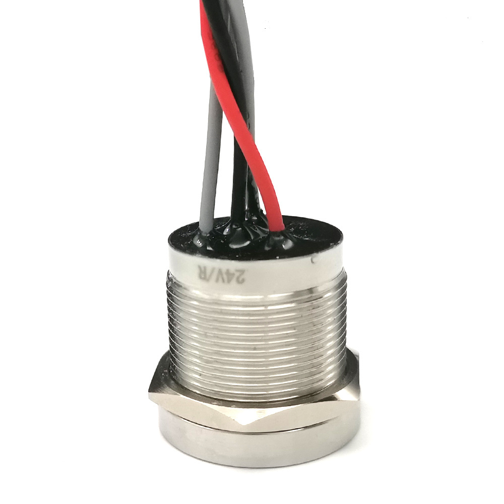 19mm 22mm sealed 12v 24v  waterproof push button piezoelectric switch led light touch capacitive switch