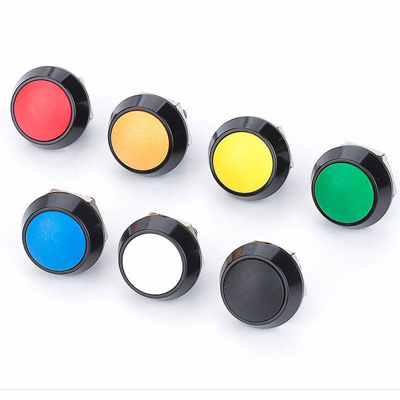 Waterproof black metal mini metal momentary push button switch 12mm