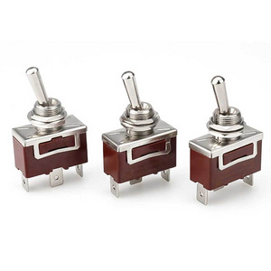 12mm singal pole retro 2 pin switch 2 positiob on off spst brass rocker roggle switch