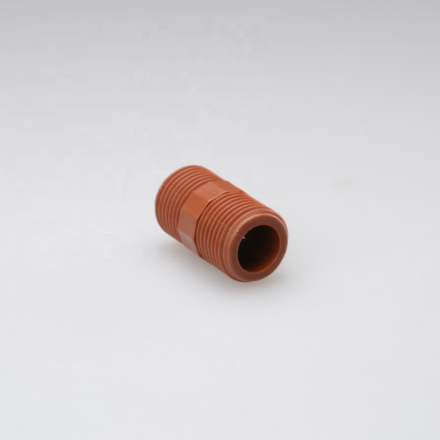 Professional manufacturer pph pipe specially design plastic hose pph fitting coffee color male thread coupling for home