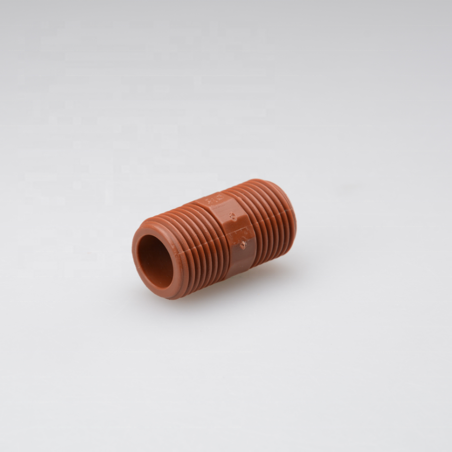 Professional manufacturer pph pipe specially design plastic hose pph fitting coffee color male thread coupling for home