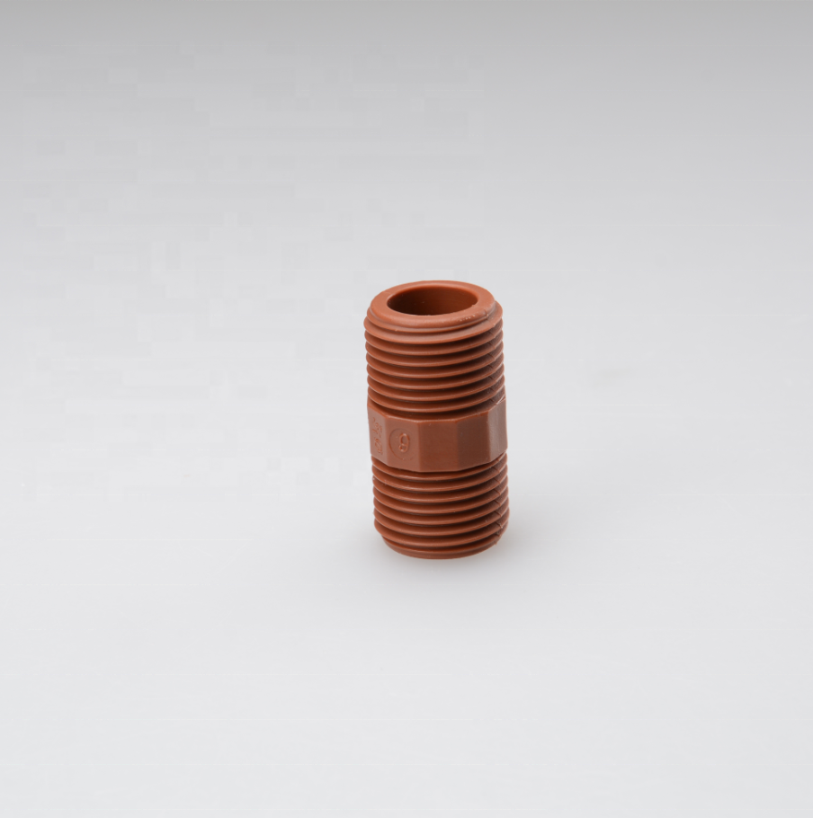 Professional manufacturer pph pipe specially design plastic hose pph fitting coffee color male thread coupling for home