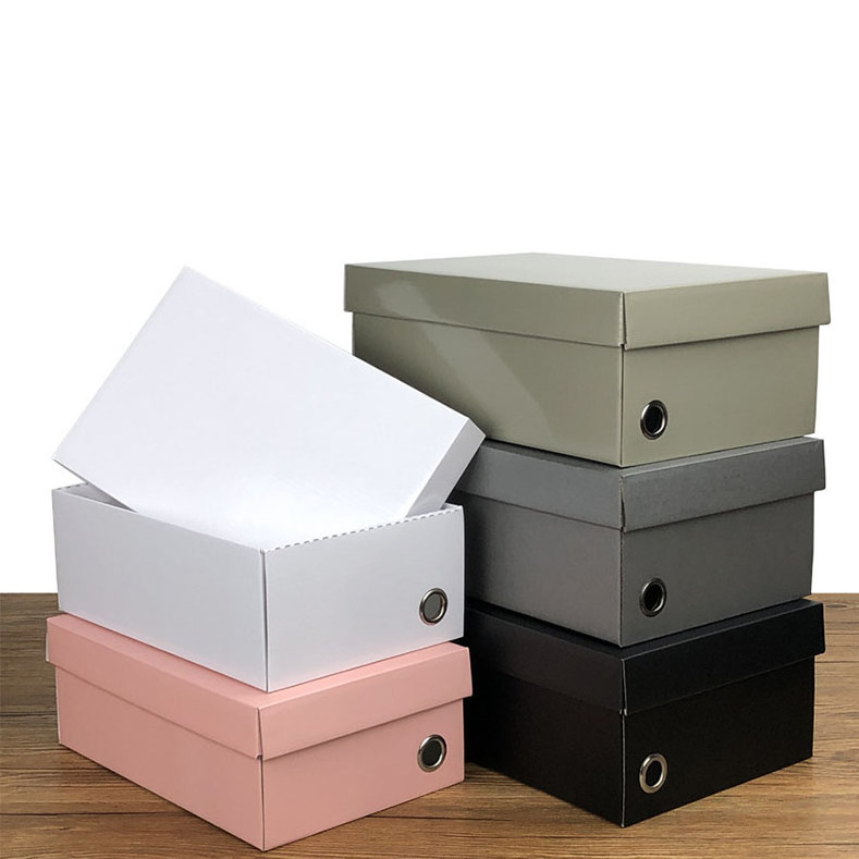 Wholesale Luxury Empty Product Package Cardboard Sneaker Shoe Box With Custom Logo For Gift Packaging