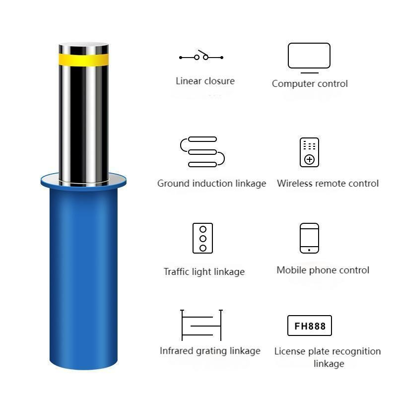 Widely Used In Semi Automatic Remote Control Lifting Stainless Steel Road Hydraulic Bollards In Parking Lots