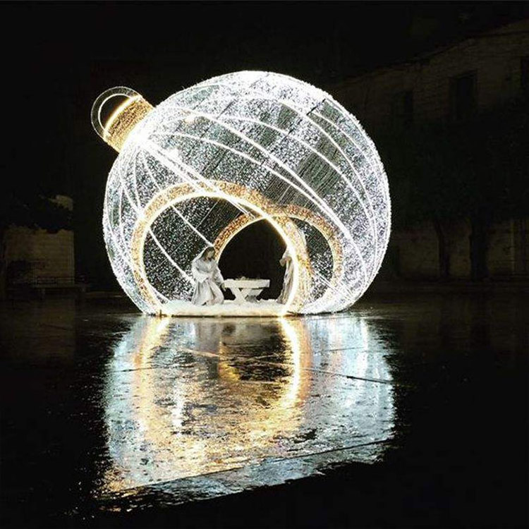 commercial used giant lighted outdoor 3d led modeling motif ball christmas light holiday