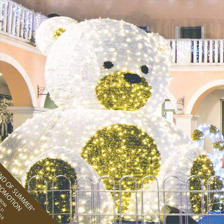 christmas light motif decorations outdoor street polar bear motif lights decoration