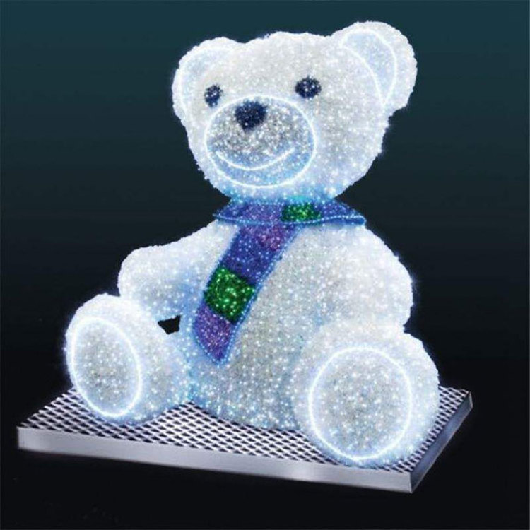 christmas light motif decorations outdoor street polar bear motif lights decoration