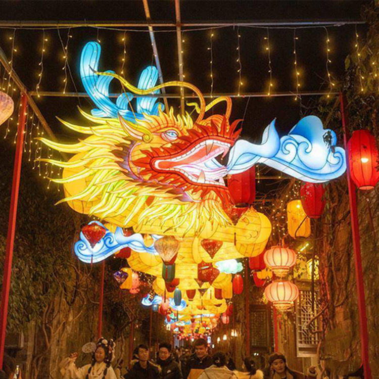 Outdoor Display Electric Chinese Silk lantern for sale Moon Festival Lantern