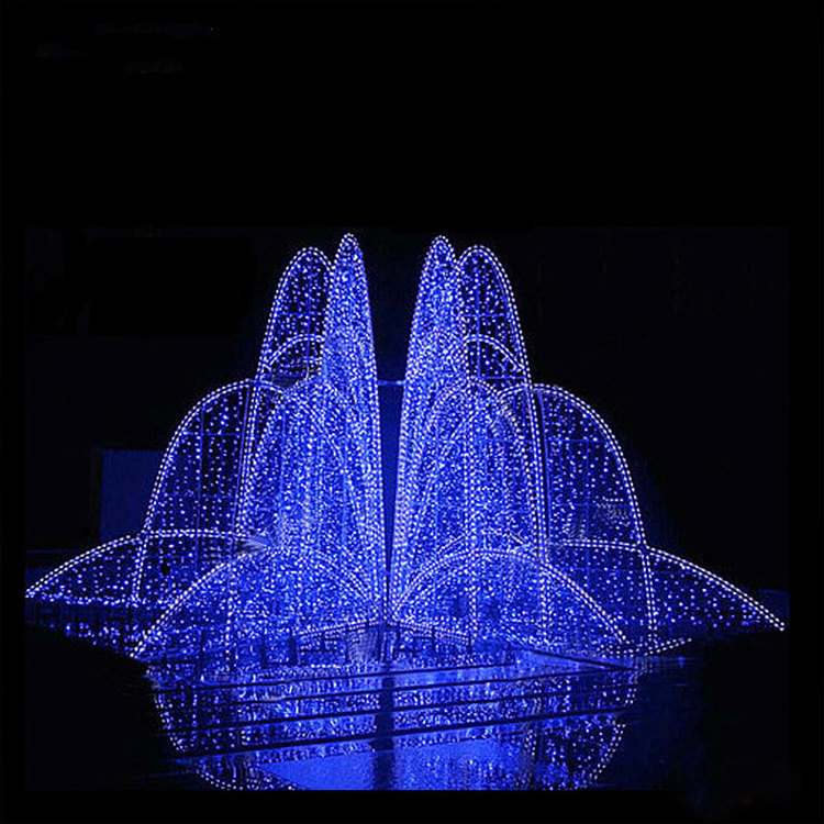 outdoor illuminated large christmas display bulbs lighted led fountain motif light for commer