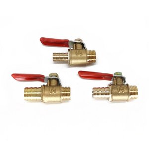 Brass 1/2'' inch Hose Barb Ball Valve 6/8/10/12MM Pex Fitting Gas/Water Valve