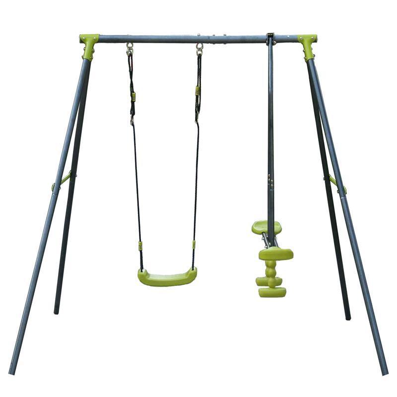 High quality children outdoor play set swing seasaw yard playground set