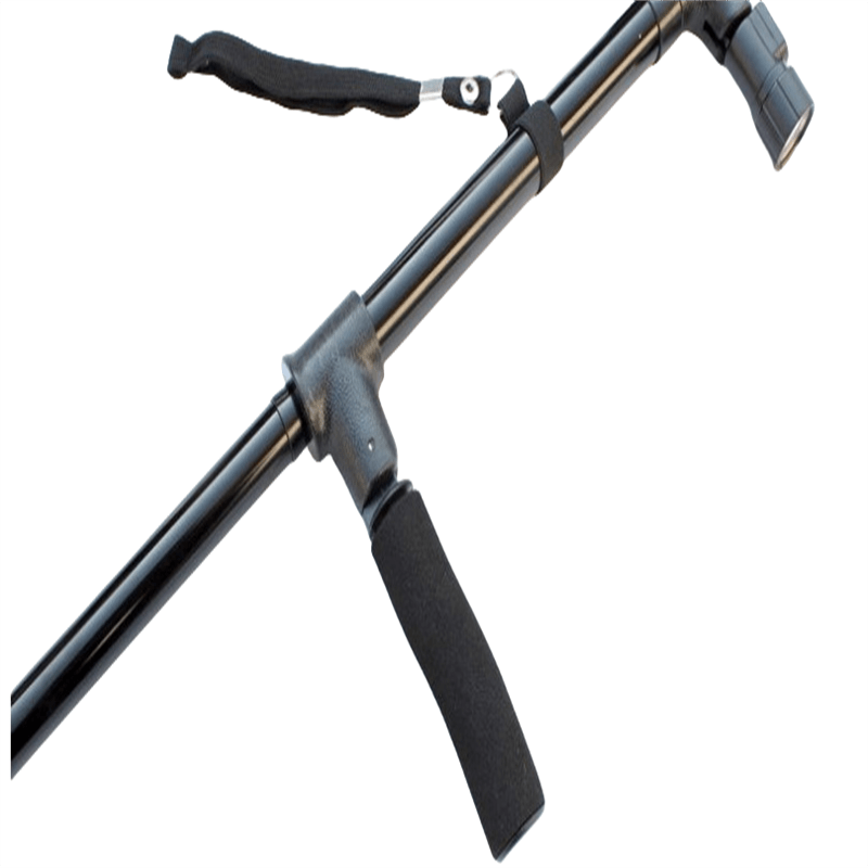 2023 New Design Folding walking sticks with LED light 4-legs aluminum alloy crutch for elder