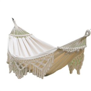 Outdoor Leisure Hammock Cotton Hammock With Tassel Brazilian Macrame