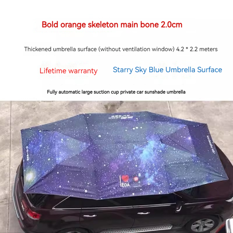 High quality protection cover universal automatic car sunshade roof folding umbrella shade with remote control