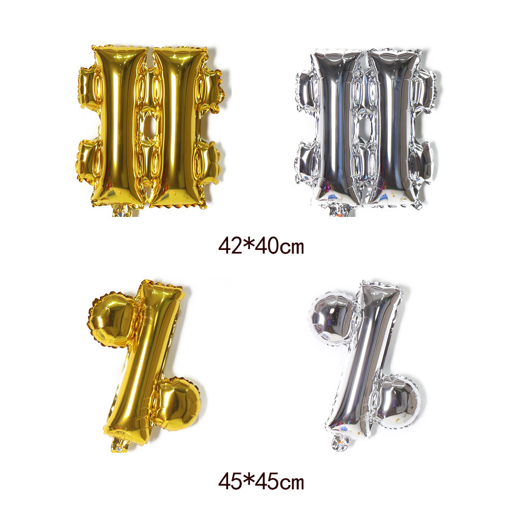 16 Inch Symbol Aluminum Foil Balloon # @ Mathematics Symbol Shaped Balloon Birthday Party Wedding Decorate Balloon Wholesale