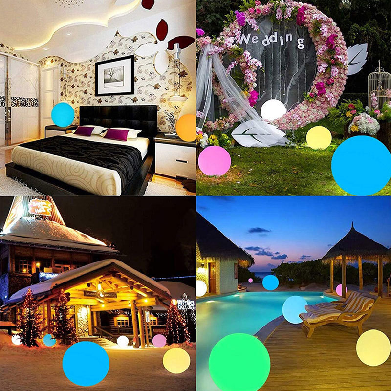 LED balloon Large Inflatable Blow Up Beach Large waterproof For water Pool Party Outdoor Balloons Garden Luminous Toy LED Balls