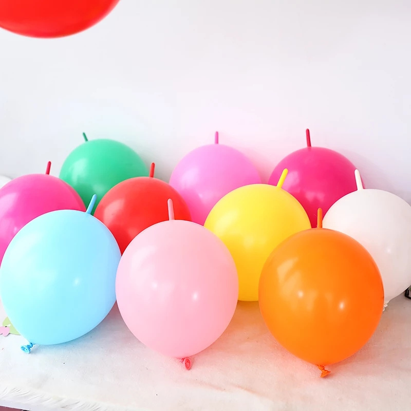 Wholesale 10inch Thailand link Tail Latex Balloons Qualatex Linking Balloon For Birthday Party Wedding Decoration Long Balloons