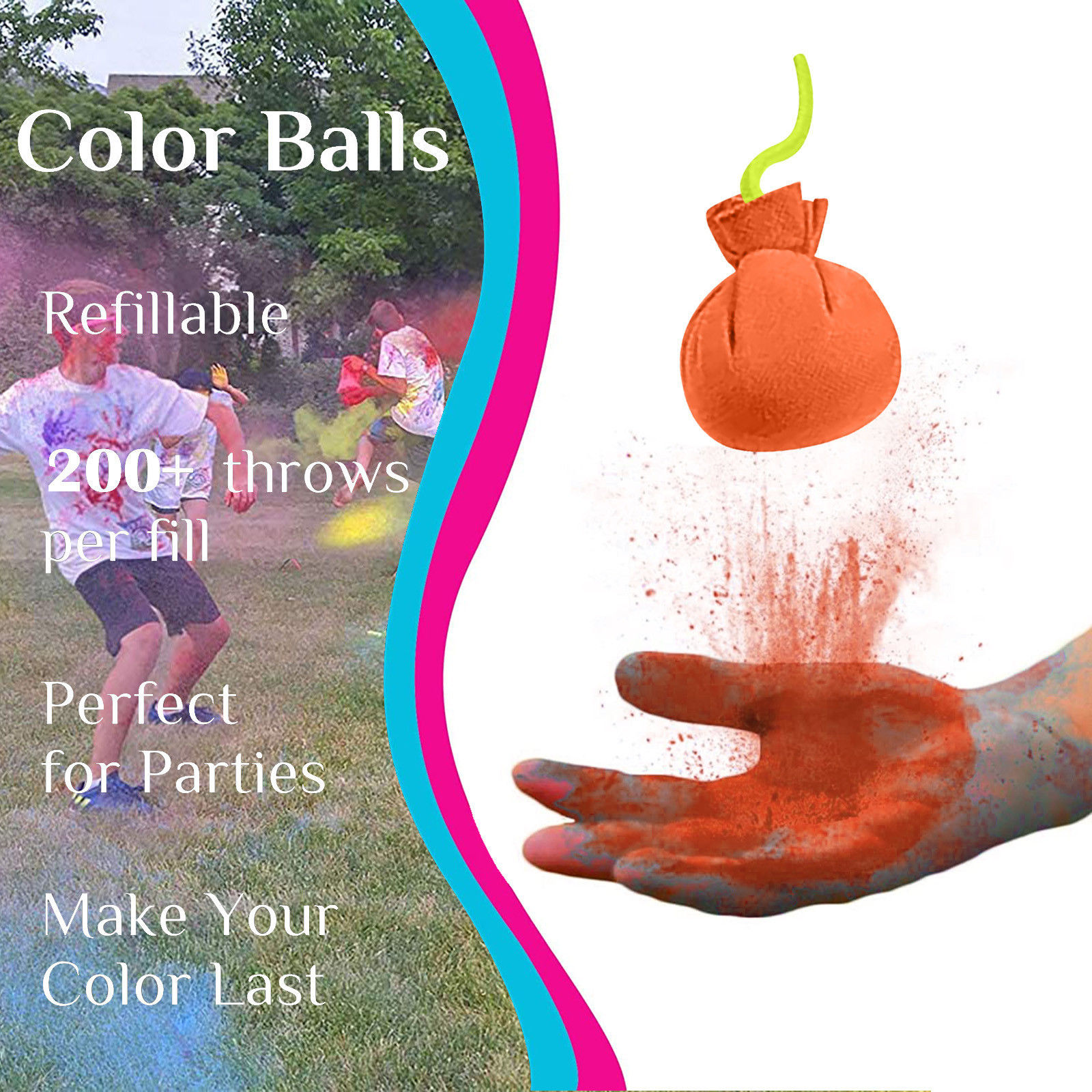 Colored Powder Balls Smoke Bomb For Fun Prop Wedding Photography Graduation Smoke Fireworks Party Decoration Atmosphere Supplies