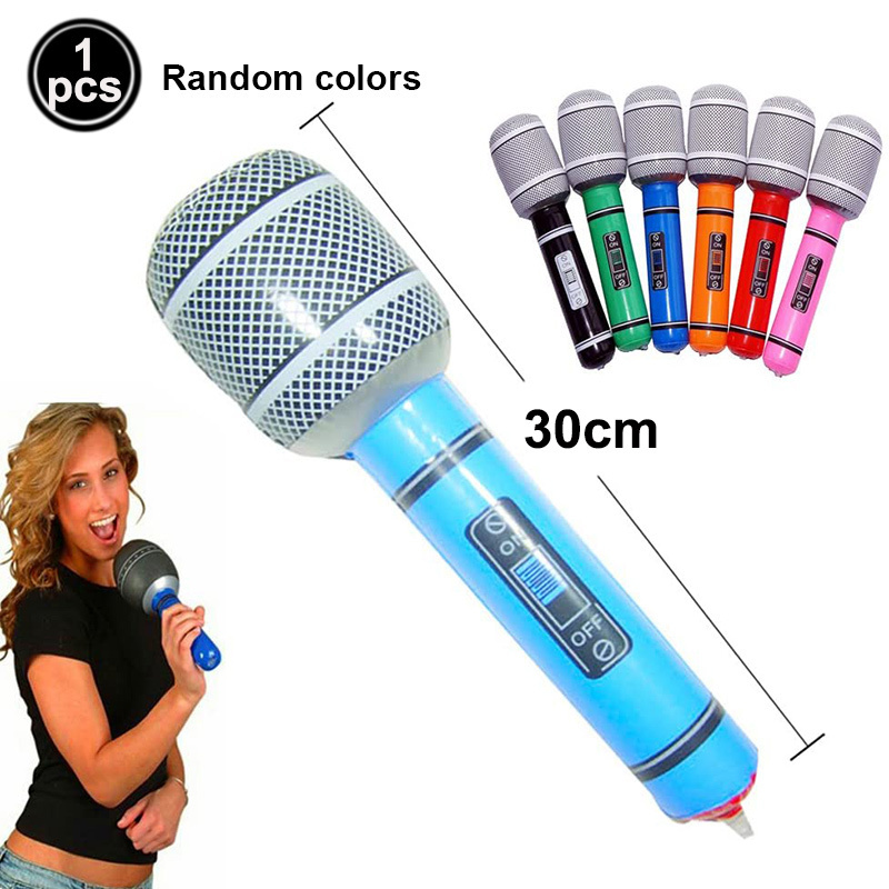 Microphone Balloons Karaoke Inflatable Speaker For 80s 90s Party Decor Boy Rapper Hip Hop Birthday Party Music Mike Ballon Toy