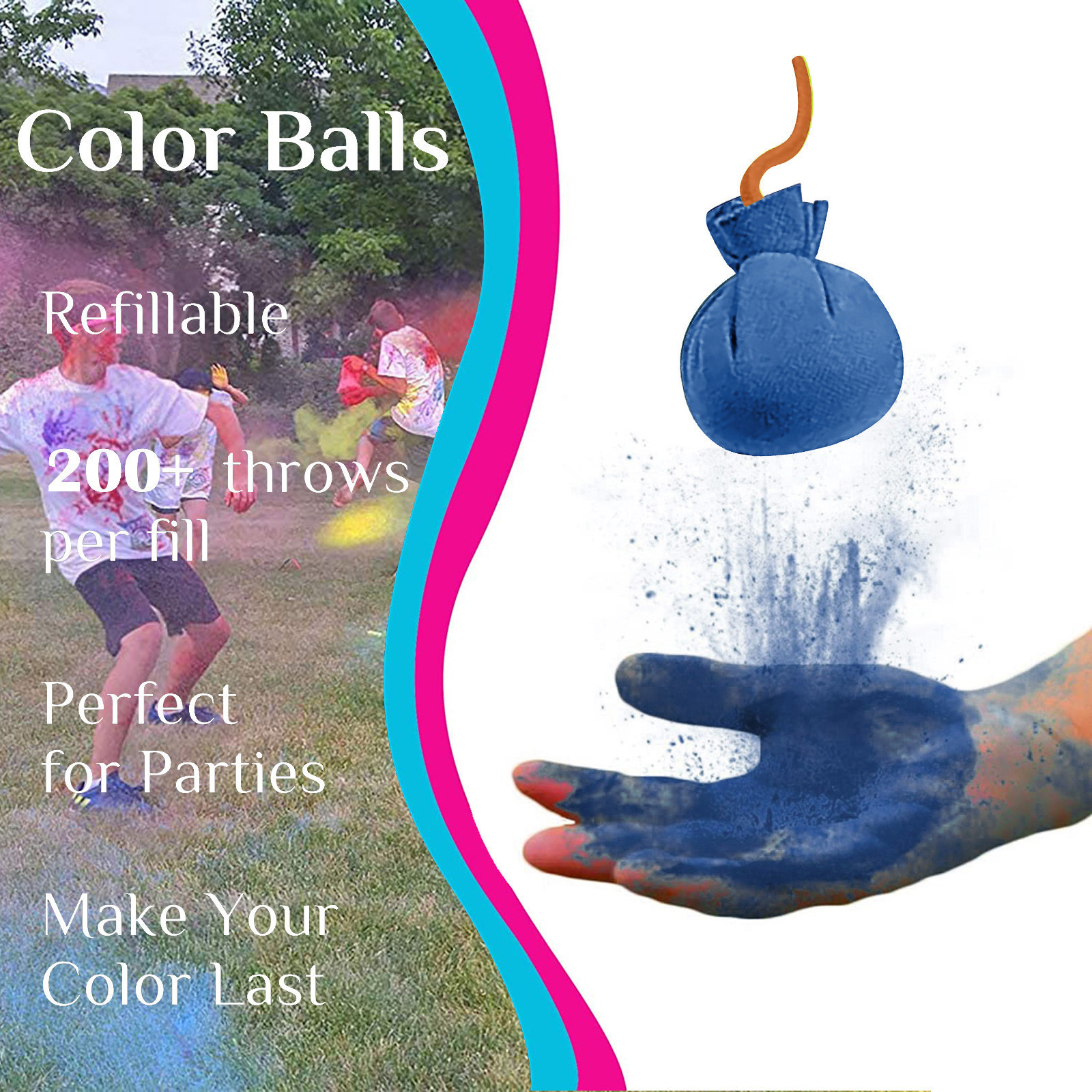 Colored Powder Balls Smoke Bomb For Fun Prop Wedding Photography Graduation Smoke Fireworks Party Decoration Atmosphere Supplies