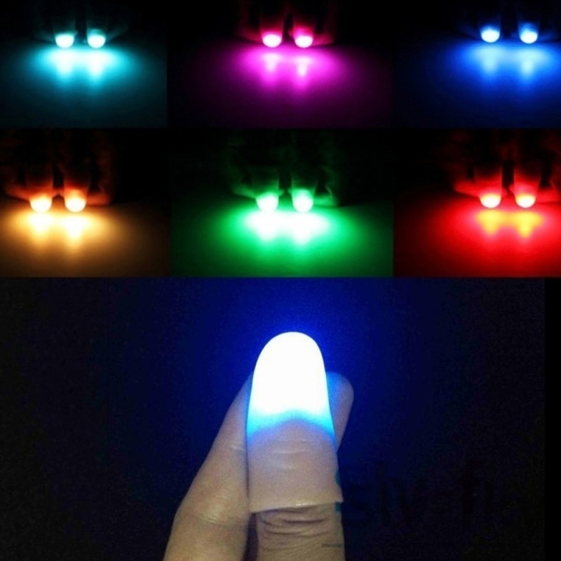 Magic Thumbs Light Toys for Adult Magic Trick Props Luminous Led Flashing Fingers Halloween Party Toys for Children