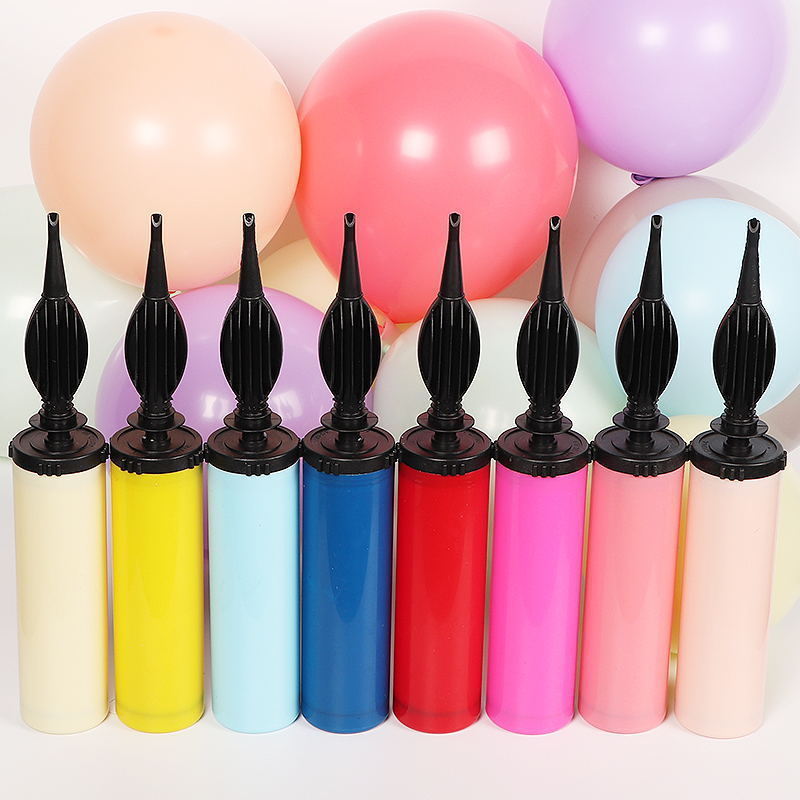 Balloon Pump Hand Held Air Inflator Dual Action Inflator Ballons Glue Accessories for Party Wedding Birthday Random Color