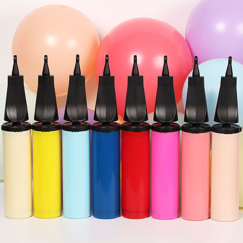 Balloon Pump Hand Held Air Inflator Dual Action Inflator Ballons Glue Accessories for Party Wedding Birthday Random Color