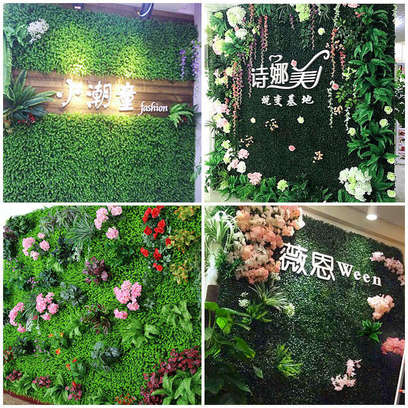 Simulated Lawn Plant Wall Artificial Wall Hanging Plants Greenery Vertical Green Grass Plants Wall For Home Decoration