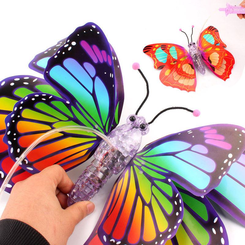 Light Up Toys Glowing Stick Portable LED Butterfly New Children's Toy Handheld Luminous Stick Butterfly