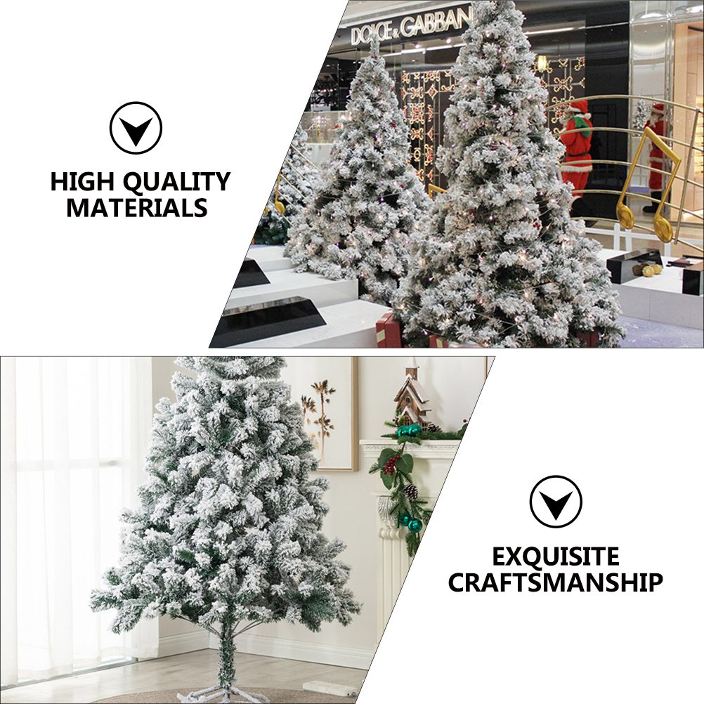 Custom Artificial Pine Tree Snow Flocked White Christmas Tree For Home Indoor Outdoor Xmas Decor Artificial Christmas Tree