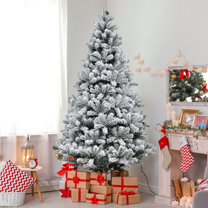 Custom Artificial Pine Tree Snow Flocked White Christmas Tree For Home Indoor Outdoor Xmas Decor Artificial Christmas Tree